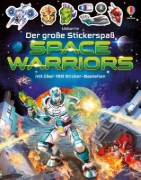 Buchcover und Innenansicht für das Buch: Der große Stickerspaß: Space Warriors