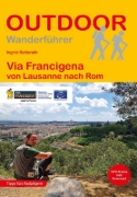 Buchcover und Innenansicht für das Buch: Via Francigena von Lausanne nach Rom