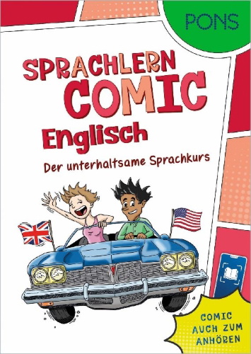 Buchcover und Innenansicht für das Buch: PONS Sprachlern-Comic Englisch