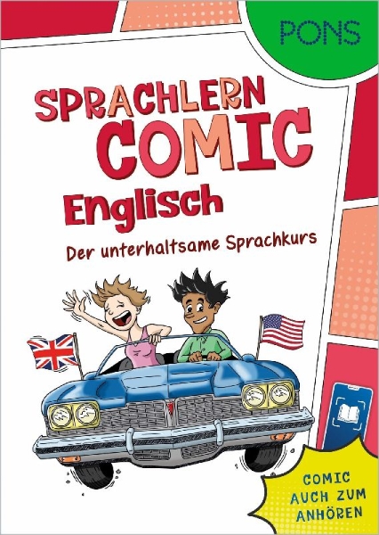 Buchcover und Innenansicht für das Buch: PONS Sprachlern-Comic Englisch