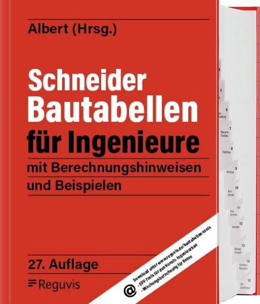 Buchcover und Innenansicht für das Buch: Schneider - Bautabellen für Ingenieure