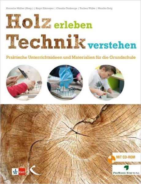 Buchcover und Innenansicht für das Buch: Holz erleben - Technik verstehen
