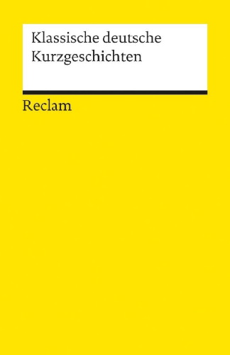 Buchcover und Innenansicht für das Buch: Klassische deutsche Kurzgeschichten