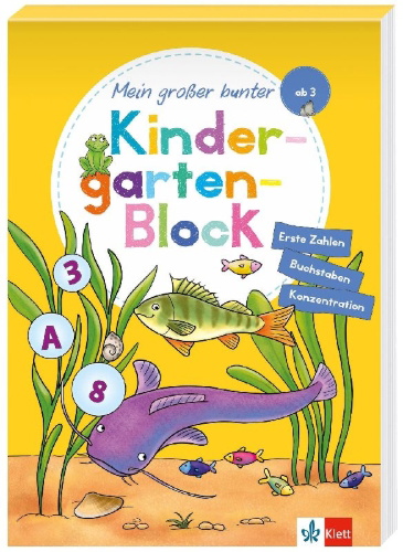Buchcover und Innenansicht für das Buch: Klett Mein großer bunter Kindergarten-Block