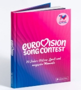 Buchcover und Innenansicht für das Buch: Eurovision Song Context: Seven decades of Sequins, Joy and Magical Musical Memories