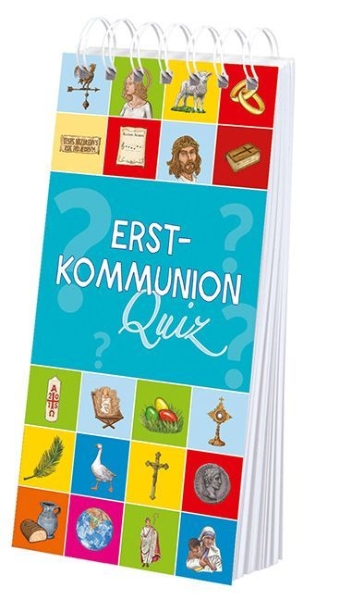 Buchcover und Innenansicht für das Buch: Erstkommunion-Quiz