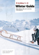 Buchcover und Innenansicht für das Buch: Winter Guide. Rodeln, Wandern, Biken und die schönsten Familienskigebiete