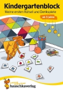 Buchcover und Innenansicht für das Buch: Kindergartenblock ab 3 Jahre - Meine ersten Rätsel und Denkspiele