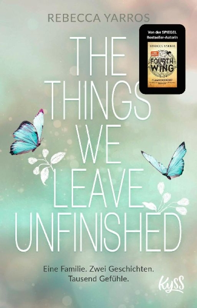 Buchcover und Innenansicht für das Buch: The Things We Leave Unfinished