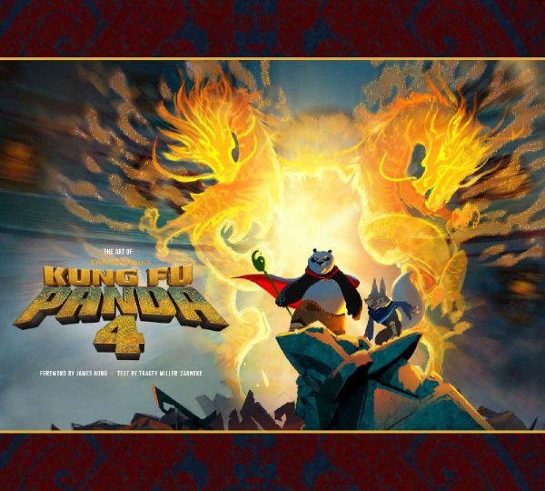 Buchcover und Innenansicht für das Buch: The Art of DreamWorks Kung Fu Panda 4