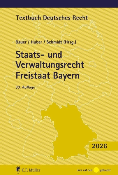 Buchcover und Innenansicht für das Buch: Staats- und Verwaltungsrecht Freistaat Bayern