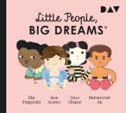 Buchcover und Innenansicht für das Buch: Little People, Big Dreams® - Teil 2: Ella Fitzgerald, Jane Austen, Coco Chanel, Muhammad Ali