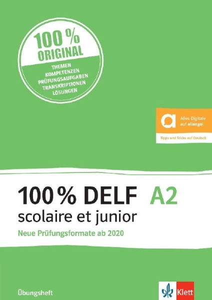 Buchcover und Innenansicht für das Buch: 100% DELF A2 scolaire et junior