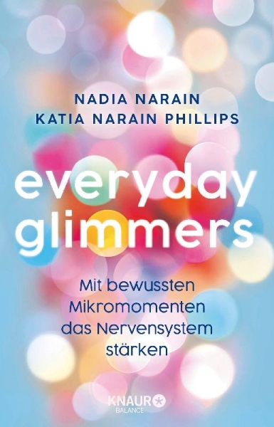 Buchcover und Innenansicht für das Buch: Glimmers.The daily micro-moments that add up to your biggest life