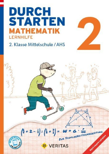 Buchcover und Innenansicht für das Buch: Durchstarten 2. Klasse - Mathematik Mittelschule/AHS - Lernhilfe