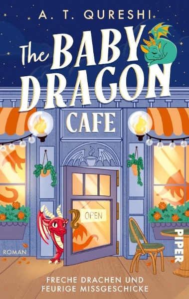 Buchcover und Innenansicht für das Buch: The Baby Dragon Café