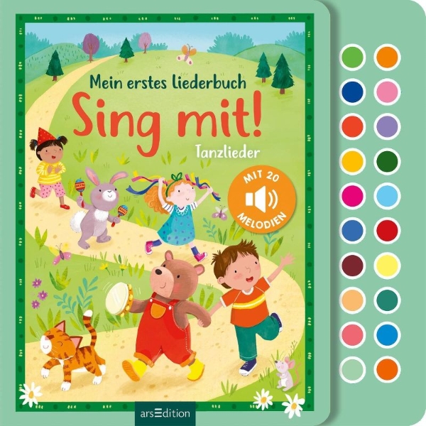 Buchcover und Innenansicht für das Buch: Sing mit! Tanzlieder