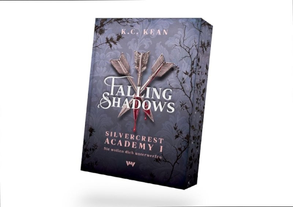 Buchcover und Innenansicht für das Buch: Falling Shadows: Spicy Reverse Harem Dark Romantasy