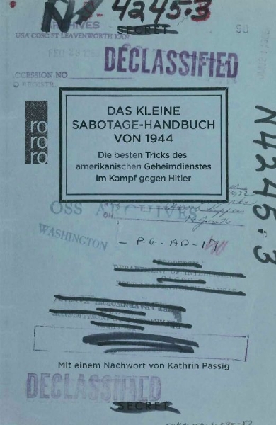 Buchcover und Innenansicht für das Buch: Simple Sabotage Field Manual