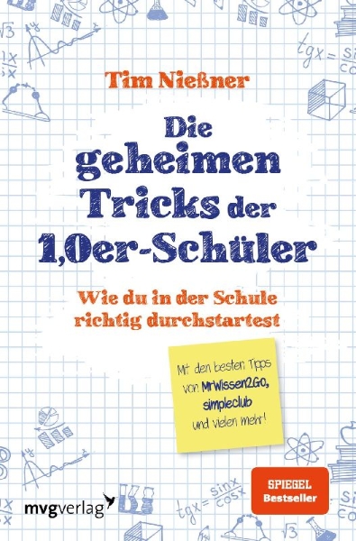 Buchcover und Innenansicht für das Buch: Die geheimen Tricks der 1,0er-Schüler