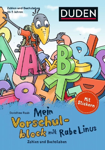 Buchcover und Innenansicht für das Buch: Mein Vorschulblock mit Rabe Linus (3)