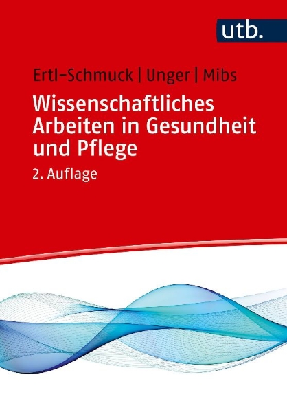 Buchcover und Innenansicht für das Buch: Wissenschaftliches Arbeiten in Gesundheit und Pflege