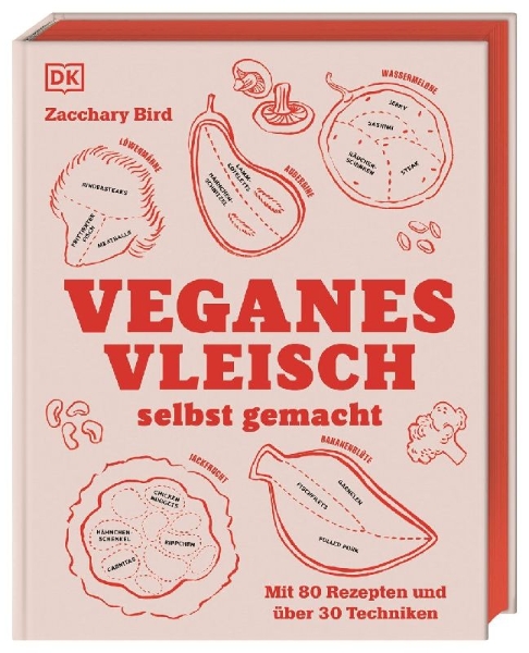 Buchcover und Innenansicht für das Buch: Veganes Vleisch selbst gemacht