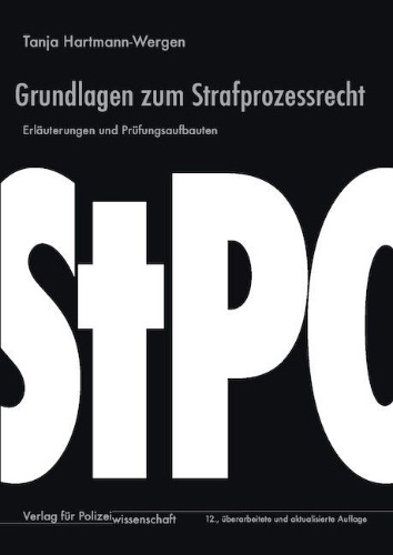Buchcover und Innenansicht für das Buch: Grundlagen zum Strafprozessrecht