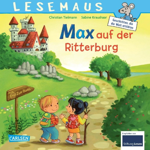Buchcover und Innenansicht für das Buch: LESEMAUS 17: Max auf der Ritterburg