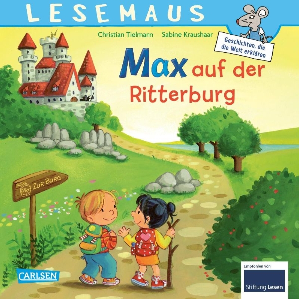Buchcover und Innenansicht für das Buch: LESEMAUS 17: Max auf der Ritterburg