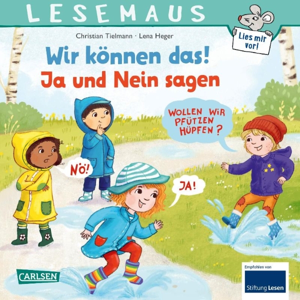 Buchcover und Innenansicht für das Buch: LESEMAUS 155: Wir können das! Ja und Nein sagen