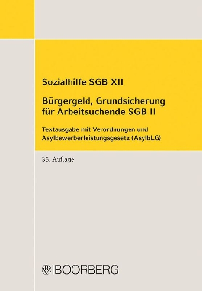 Buchcover und Innenansicht für das Buch: Sozialhilfe SGB XII - Bürgergeld, Grundsicherung für Arbeitsuchende SGB II