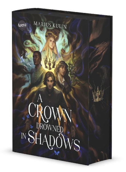 Buchcover und Innenansicht für das Buch: A Crown Drowned in Shadows