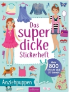 Buchcover und Innenansicht für das Buch: Das superdicke Stickerheft - Anziehpuppen