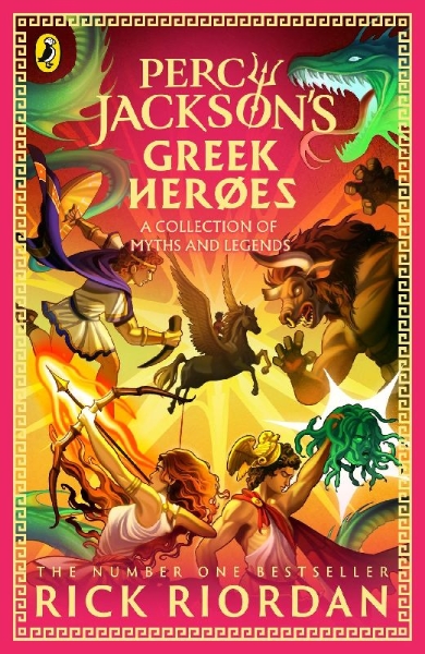 Buchcover und Innenansicht für das Buch: Percy Jackson and the Greek Heroes