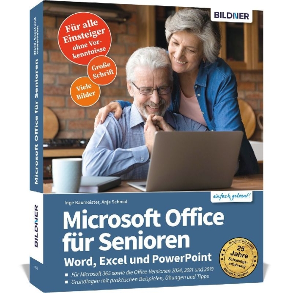 Buchcover und Innenansicht für das Buch: Microsoft Office für Senioren - Word, Excel und PowerPoint