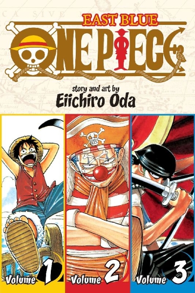 Buchcover und Innenansicht für das Buch: One Piece (Omnibus Edition), Vol. 1