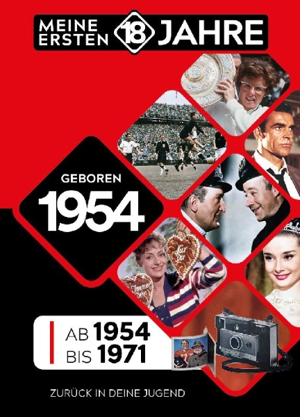 Buchcover und Innenansicht für das Buch: Geboren 1954