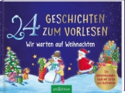 Buchcover und Innenansicht für das Buch: 24 Geschichten zum Vorlesen - Wir warten auf Weihnachten