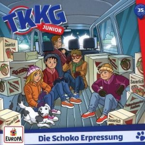 Buchcover und Innenansicht für das Buch: TKKG Junior 35: Die Schoko Erpressung