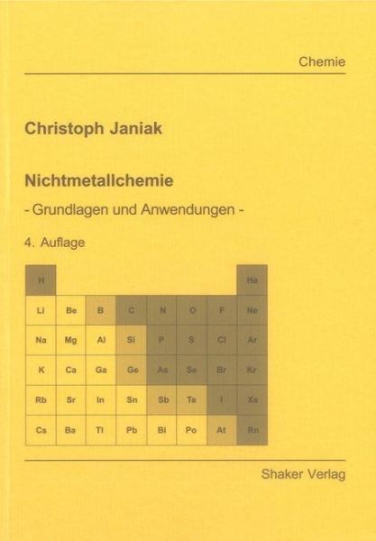 Buchcover und Innenansicht für das Buch: Nichtmetallchemie
