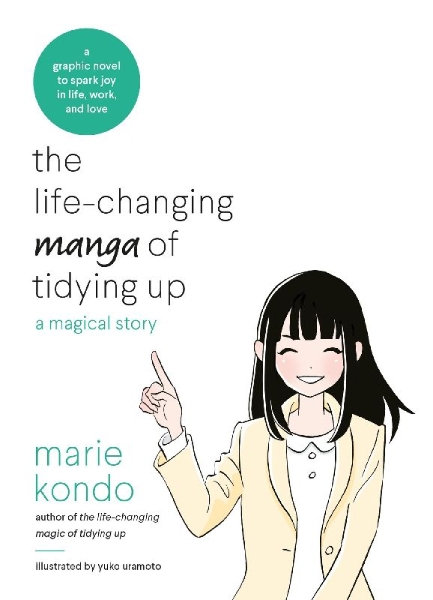 Buchcover und Innenansicht für das Buch: The Life-Changing Manga of Tidying Up