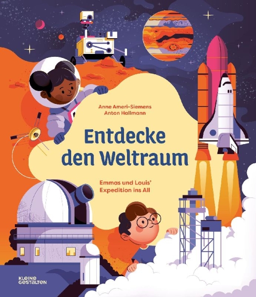 Buchcover und Innenansicht für das Buch: Entdecke den Weltraum