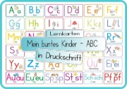 Buchcover und Innenansicht für das Buch: Mein buntes Kinder-ABC Druckschrift mit Umlauten, Doppellauten und Sp, St, Sch und Pf