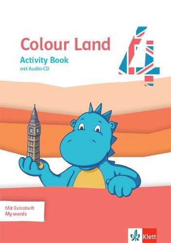 Buchcover und Innenansicht für das Buch: Colour Land 4. Ab Klasse 3. Activity Book mit Audio-CD Klasse 4