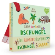 Buchcover und Innenansicht für das Buch: Kleine bunte Welt - Dschungel & Safari