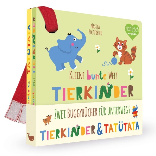 Buchcover und Innenansicht für das Buch: Kleine bunte Welt - Tierkinder & Tatütata