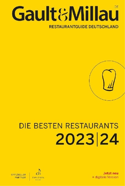 Buchcover und Innenansicht für das Buch: Gault & Millau Restaurantguide Deutschland - Die besten Restaurants 2023/2024
