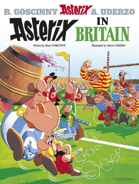 Buchcover und Innenansicht für das Buch: Asterix chez le Bretons / Titel der deutschen Ausgabe: Asterix bei den Briten