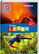 Buchcover und Innenansicht für das Buch: WAS IST WAS Erstes Lesen Doppelband 3.Vulkane/Regenwald